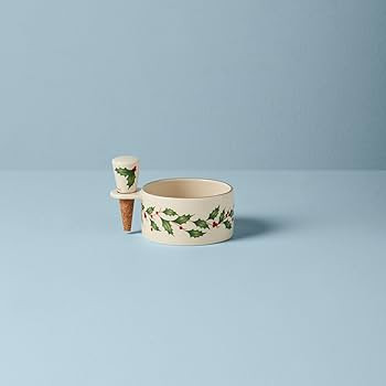 Lenox 870006 Hosting The Holidays Wine Coaster & Stopper Set, Christmas Theme | Amazon (US)