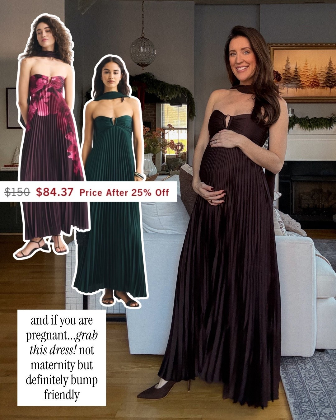 Bump friendly spring wedding guest dress! @abercrombie 25% off everything + extra 25% off dresses with code: AFLTK

#LTKWedding #LTKSpringSale #LTKBump