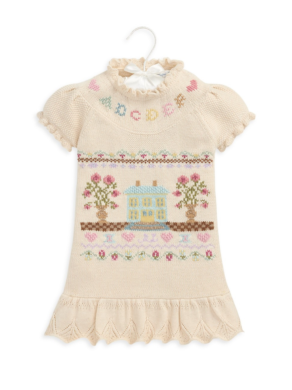 Baby Girl's Home Intarsia Knit Dress - Cream - Size 3 Months | Saks Fifth Avenue