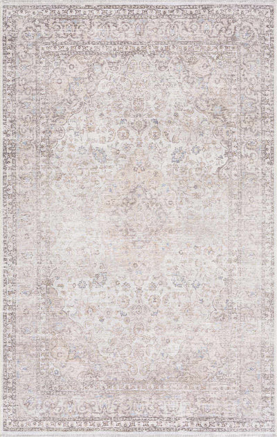 Cream Holi-2301 Washable Area Rug | Boutique Rugs