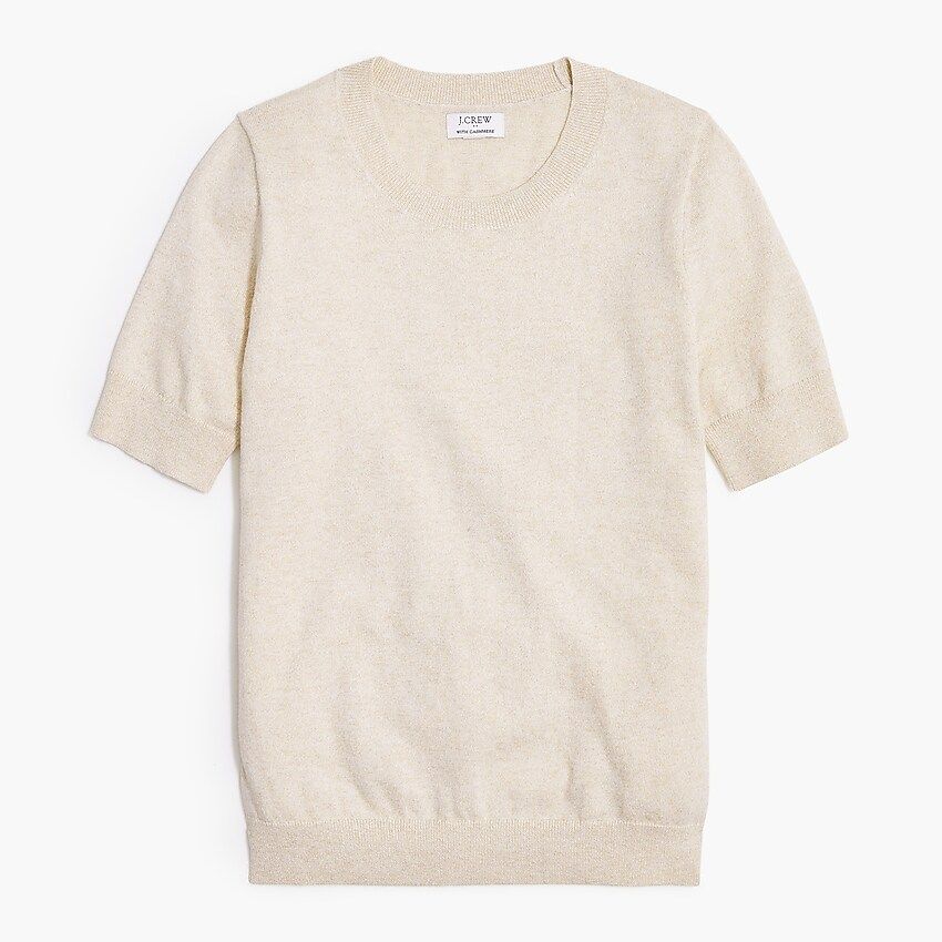Cotton-cashmere short-sleeve sweater | J.Crew Factory