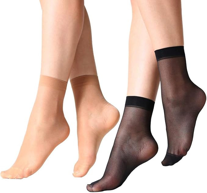 MANZI 12 Pairs Women's Ankle High Sheer Socks | Amazon (US)