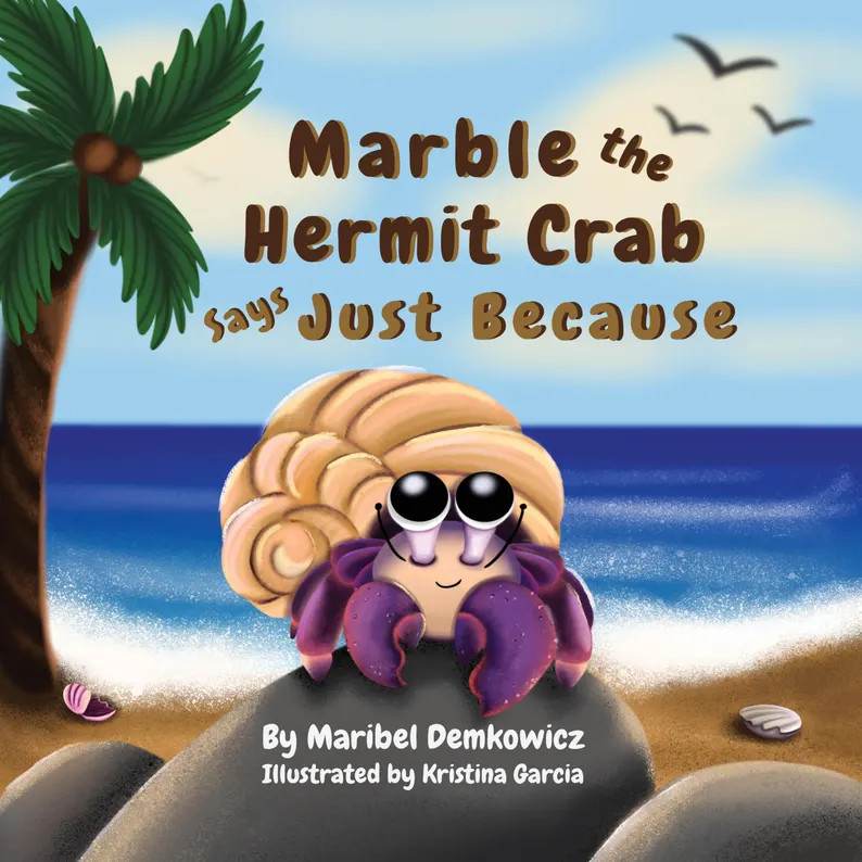 Marble the Hermit Crab: Says Just Because - Etsy | Etsy (Global)