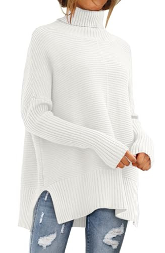 LILLUSORY Womens Turtleneck Oversized Tunic Early Fall Fashion Must Have Sweaters 2026 Casual Long Pullover Plus Size Winter Cute Poncho Cozy Work Old Money Clothes Outfits Clothing Tops Leggings | Amazon (US)