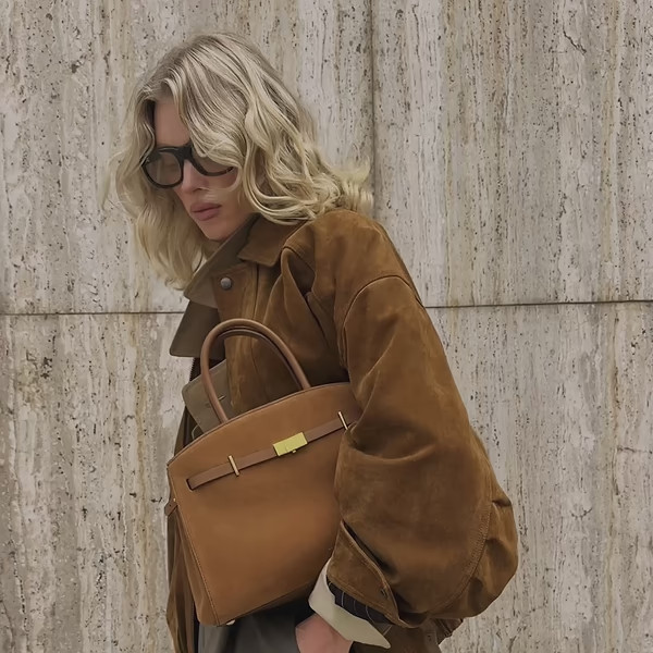 Elsa Hosk x The Midi Hudson | Brulee Suede & Brulee Smooth | DeMellier | DeMellier