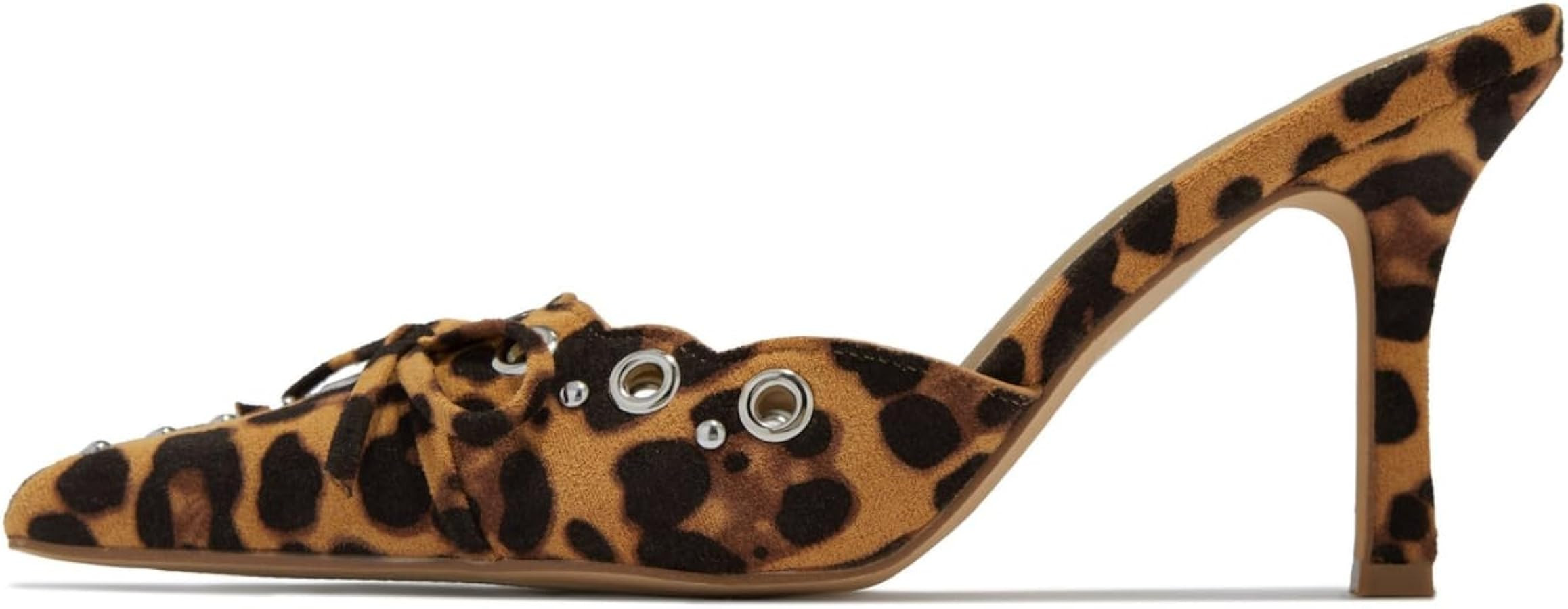 keleimusi Mid Heel Slip On Pumps Studded Bow Heeled Sandals for Women | Amazon (US)