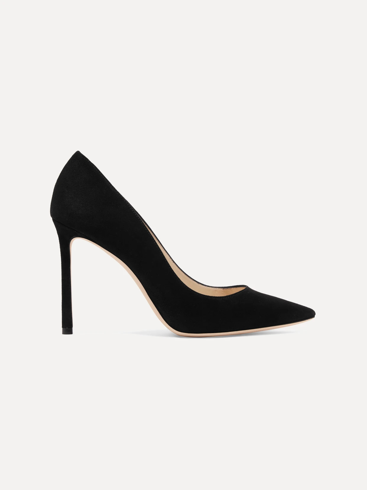 Jimmy Choo - Romy 100 Suede Pumps - Black | NET-A-PORTER (US)