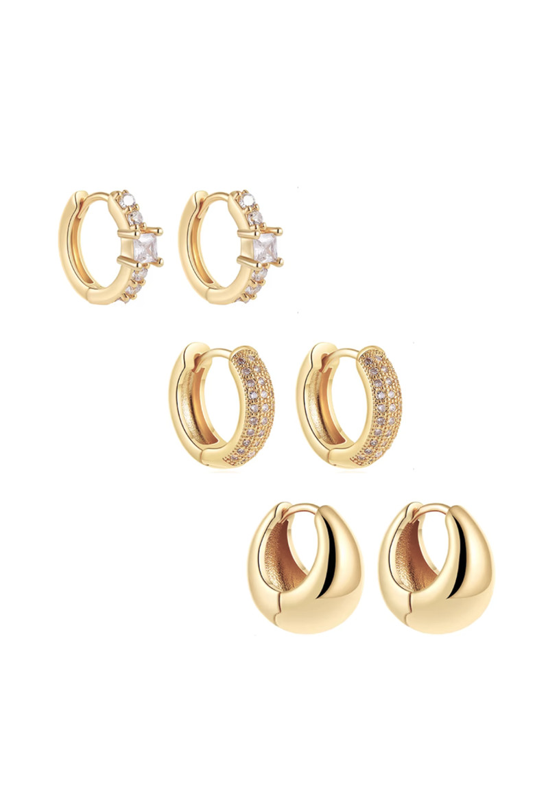 Dainty Huggie Hoop Earrings -3 Pairs (Women) | Nordstrom | Nordstrom