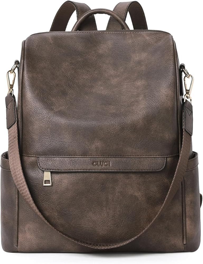 CLUCI Womens Backpack Purse Leather Anti-theft Large Fashion Designer Travel Bag Ladies Shoulder ... | Amazon (US)