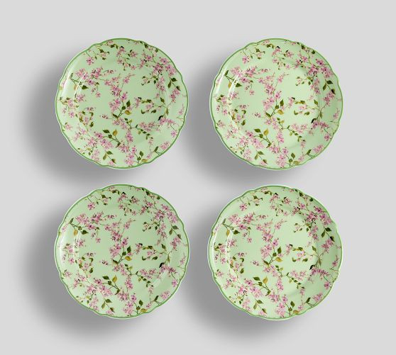 Monique Lhuillier Garden Trellis Appetizer Plates - Set of 4 | Pottery Barn (US)