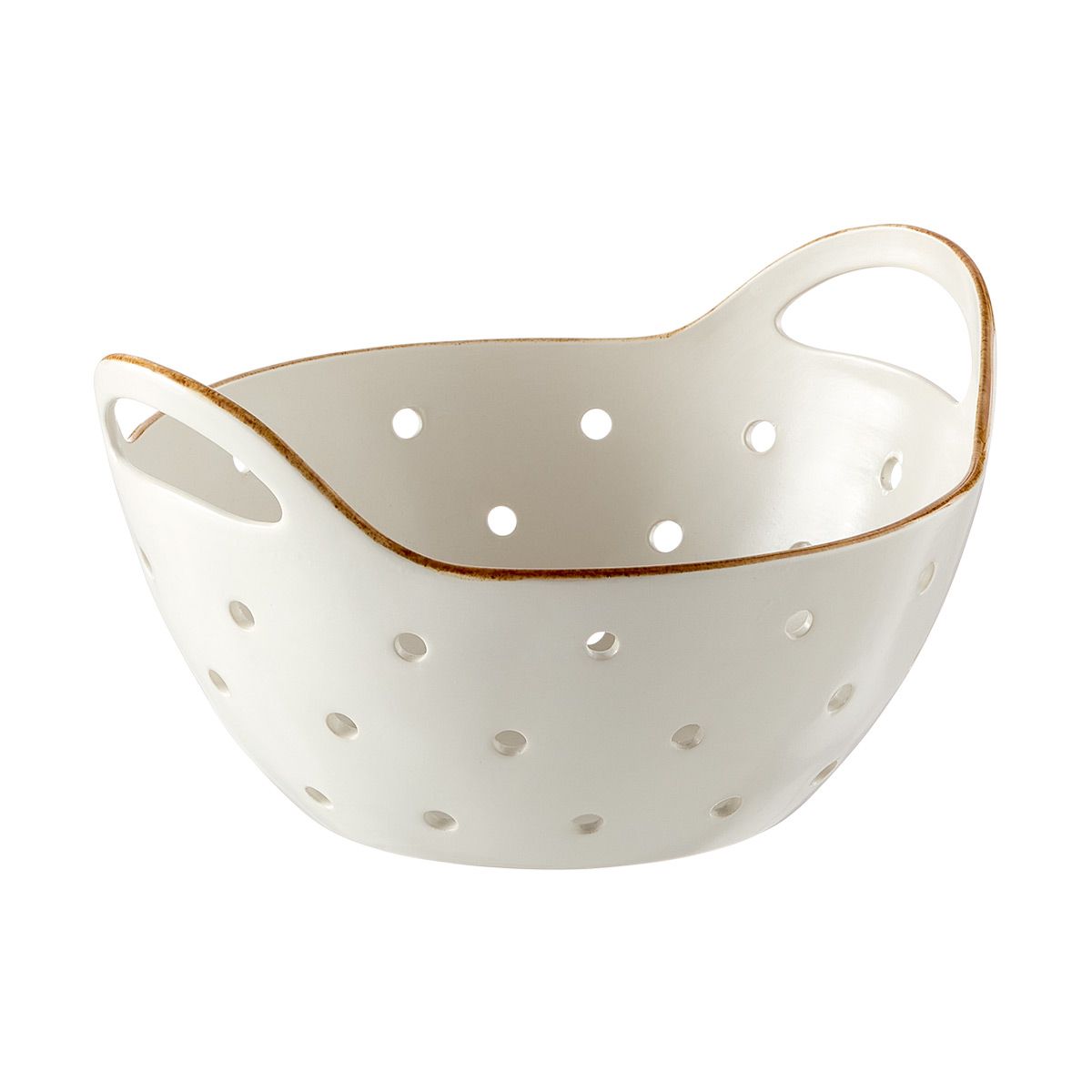 Be Home Yara Stoneware Colander | The Container Store