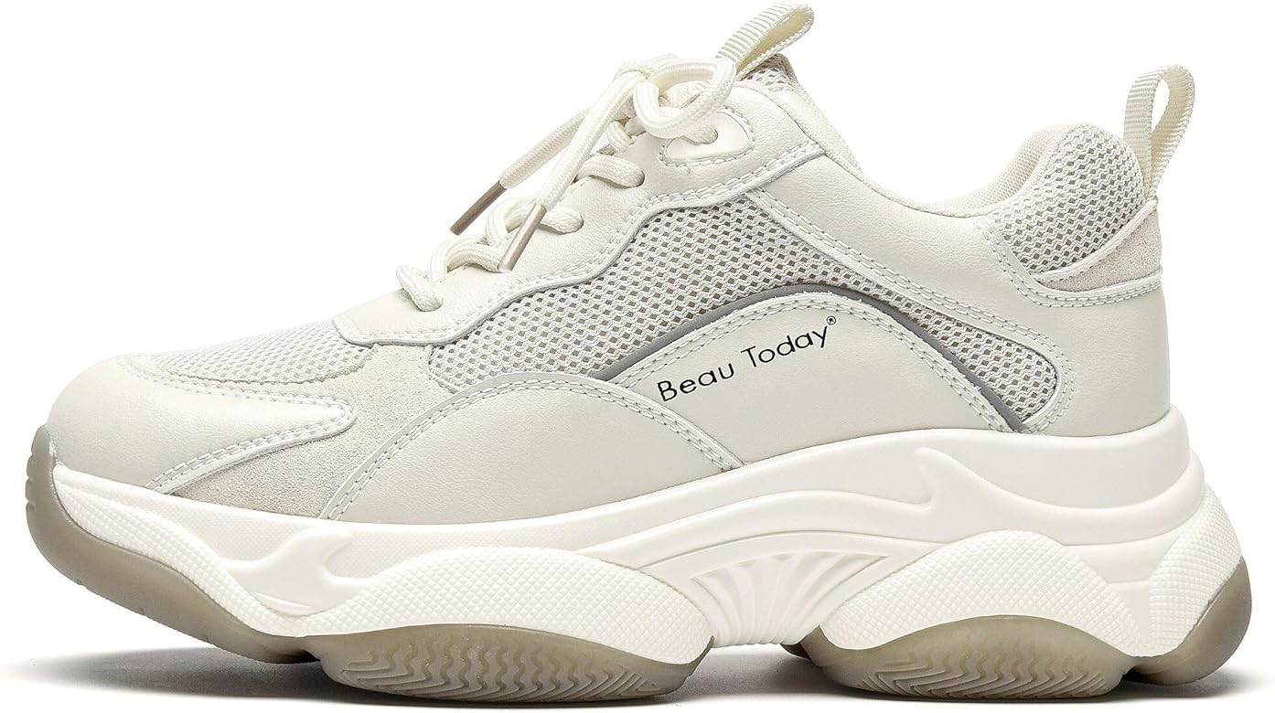 Beau Today Women's Chunky Sneakers Platform Dad Shoes for Women | Amazon (US)