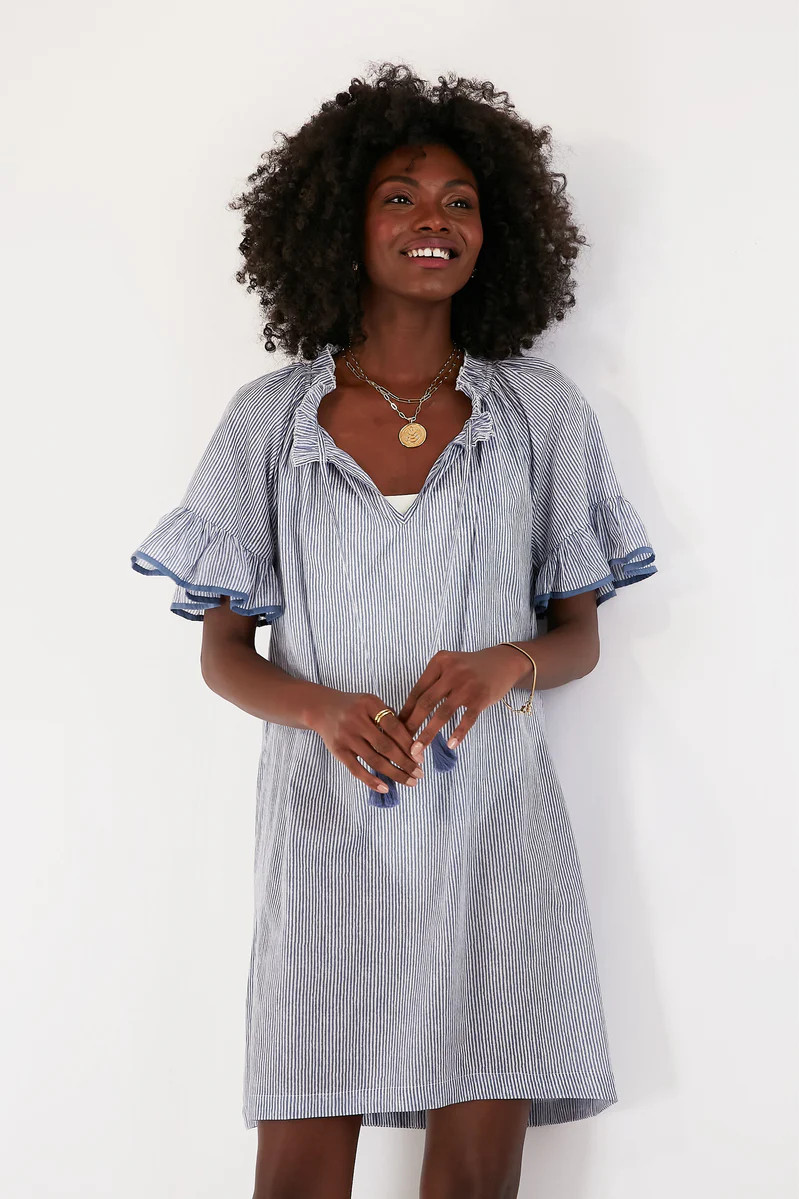 Azure Stripe Cassis Coverup | Tuckernuck (US)