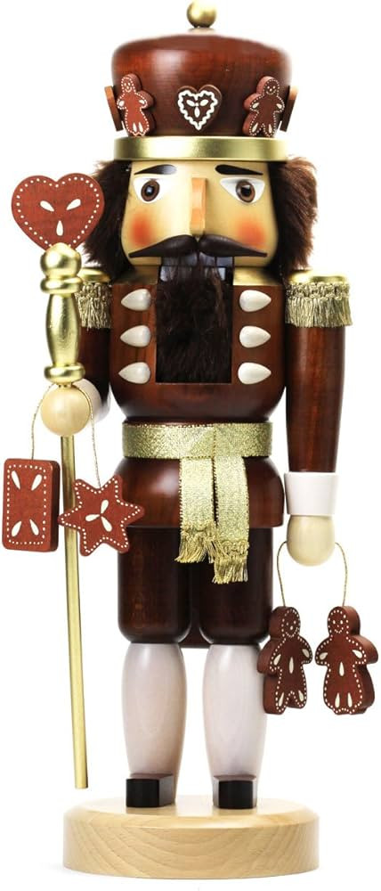 German Christmas Nutcracker Gingerbread King Natural Wood - 37,5cm / 15 inch - Christian Ulbricht | Amazon (US)