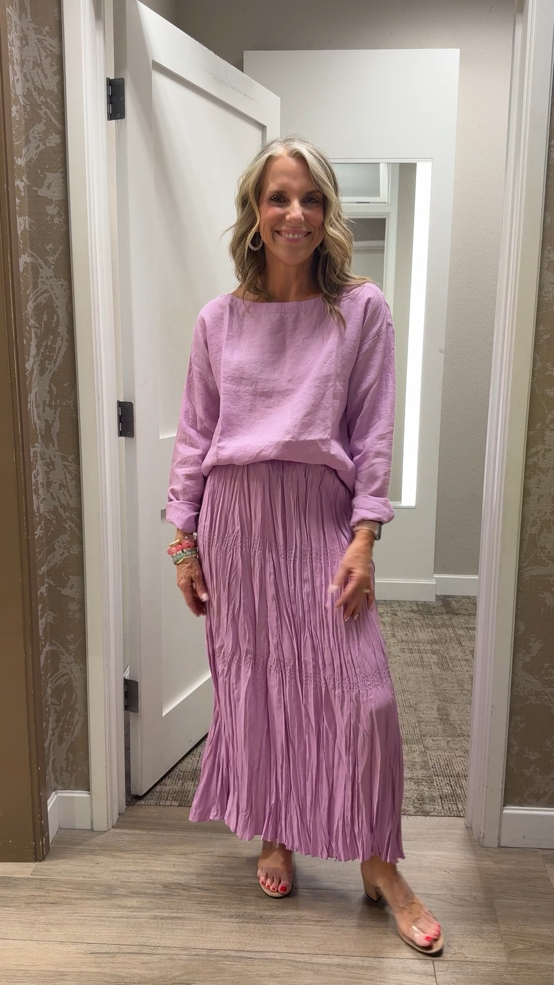 Just give it a shooz. Wearing XXS in both of these. So good for work, showers, brunch, church. Use code COAST20 for the perfect matching bracelet stack. @Dillards Inc. 

#LTKOver40 #LTKWorkwear #LTKMothersDay