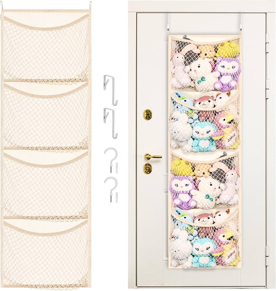 Over The Door Stuffed Animal Storage, Cotton Toy Organizer for Storage Plush Toys,Baby Supplies, ... | Amazon (US)