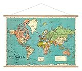 Cavallini Papers & Co. Cavallini Vintage World Map 4 Hanging Poster | Amazon (US)