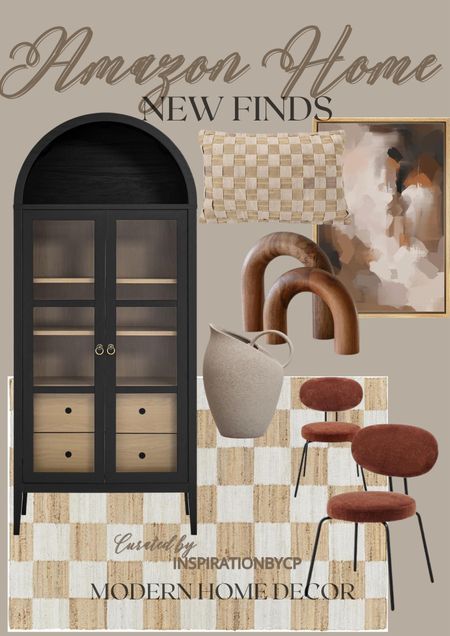 AMAZON HOME 
MODERN CABINET, DINING CHAIRS, MODERN WALL ART, AREA RUG, CHECKERED, THROW PILLOWS, HOME DECOR, pitcher, LOOK FOR LESS, AMAZON HOME

#LTKfindsunder50 #LTKhome #LTKstyletip