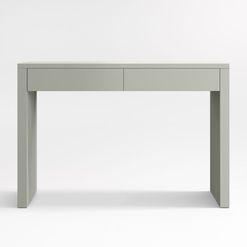 Finn Sage Green Wood 2-Drawer Kids Desk | Crate & Kids | Crate & Barrel