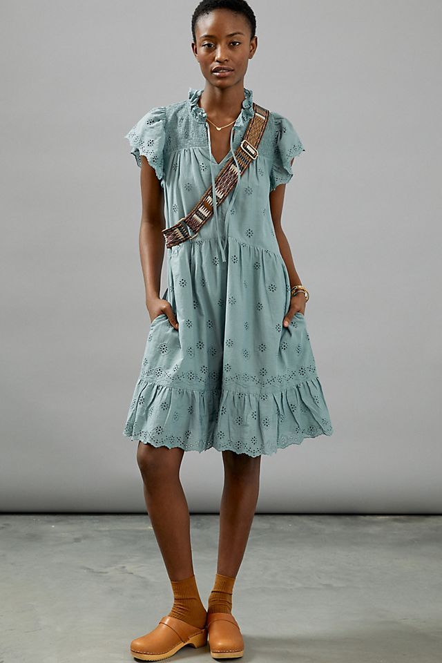 Othilia Ginevra Ruffled Mini Dress | Anthropologie (US)