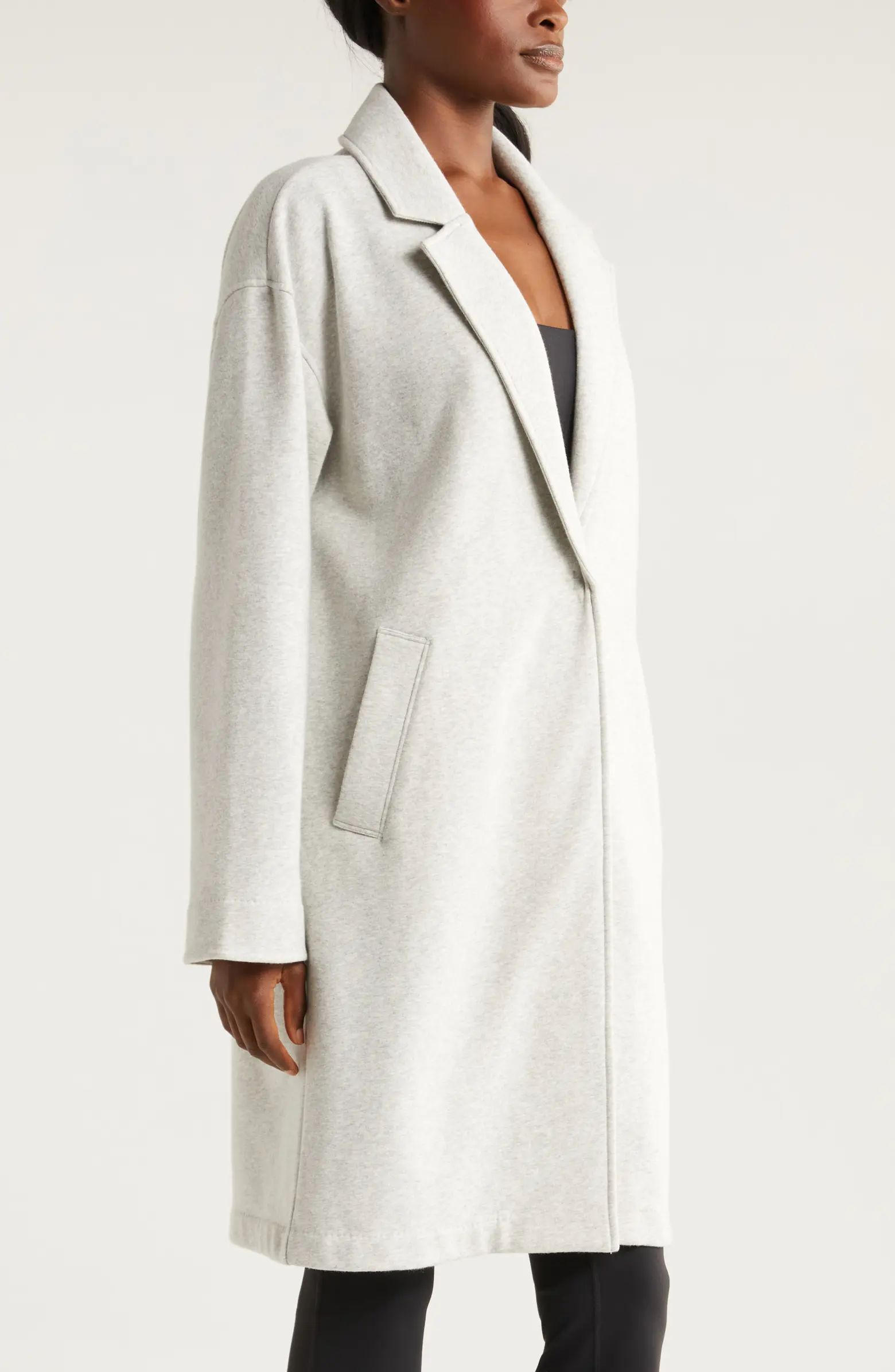 Zella Cloud Fleece Longline Blazer | Nordstrom | Nordstrom