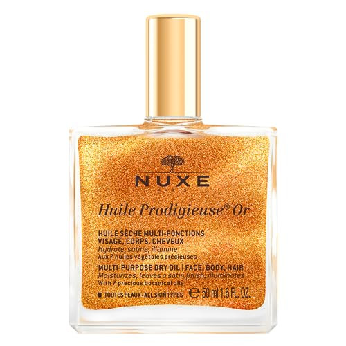 NUXE Huile Prodigieuse Shimmer Multi-Purpose Dry Oil - Luxurious Radiant Glow and Hydration for Face, Body & Hair, 1.6 Fl Oz | Amazon (US)