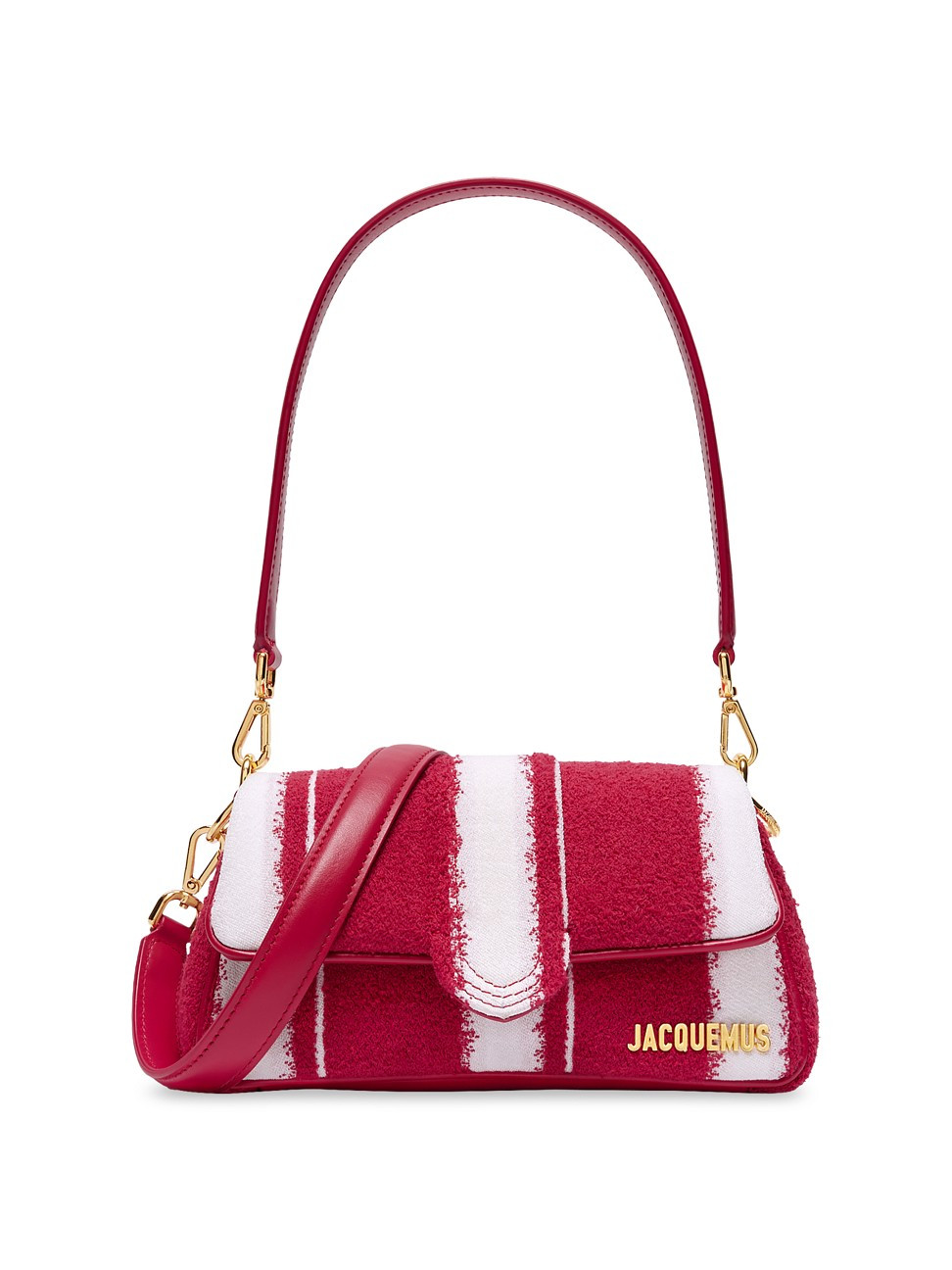 Women's Le Petit Bambimou Cotton-Blend Shoulder Bag - Red Ecru | Saks Fifth Avenue
