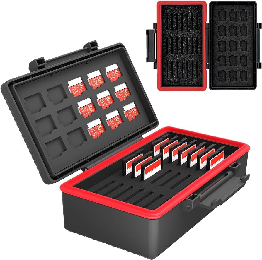 Kiorafoto 36 Slots SD MSD Memory Card Case Holder Water-Resistant Anti-Shock Storage Organizer fo... | Amazon (US)
