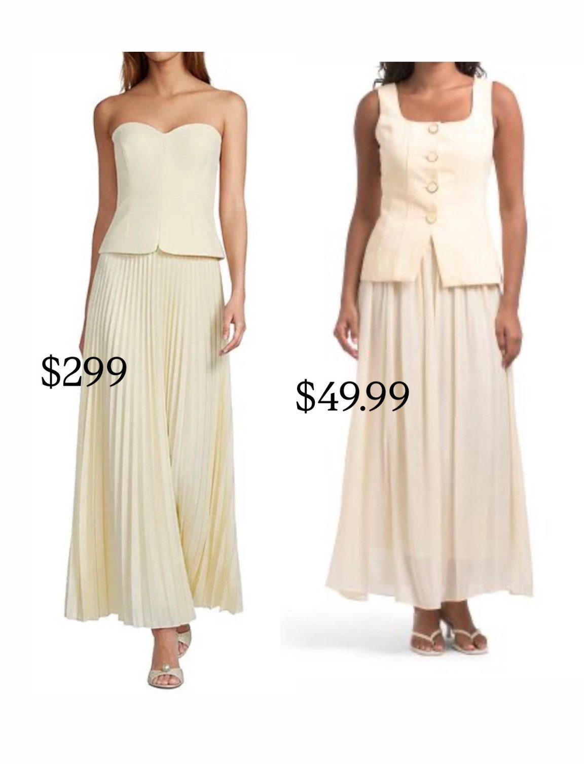 Same vibe, different price points 
