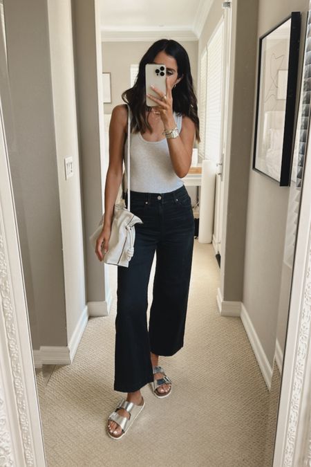 I’m just shy of 5-7” wearing the size XS tank and 25 jeans. Sandals run true to size, StylinByAylin 

#LTKstyletip #LTKSeasonal #LTKunder100