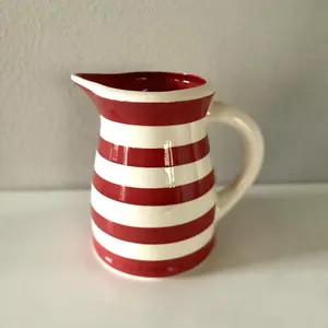 Terramoto (original) Large, Red and White Striped Pitcher - Etsy | Etsy (Global)