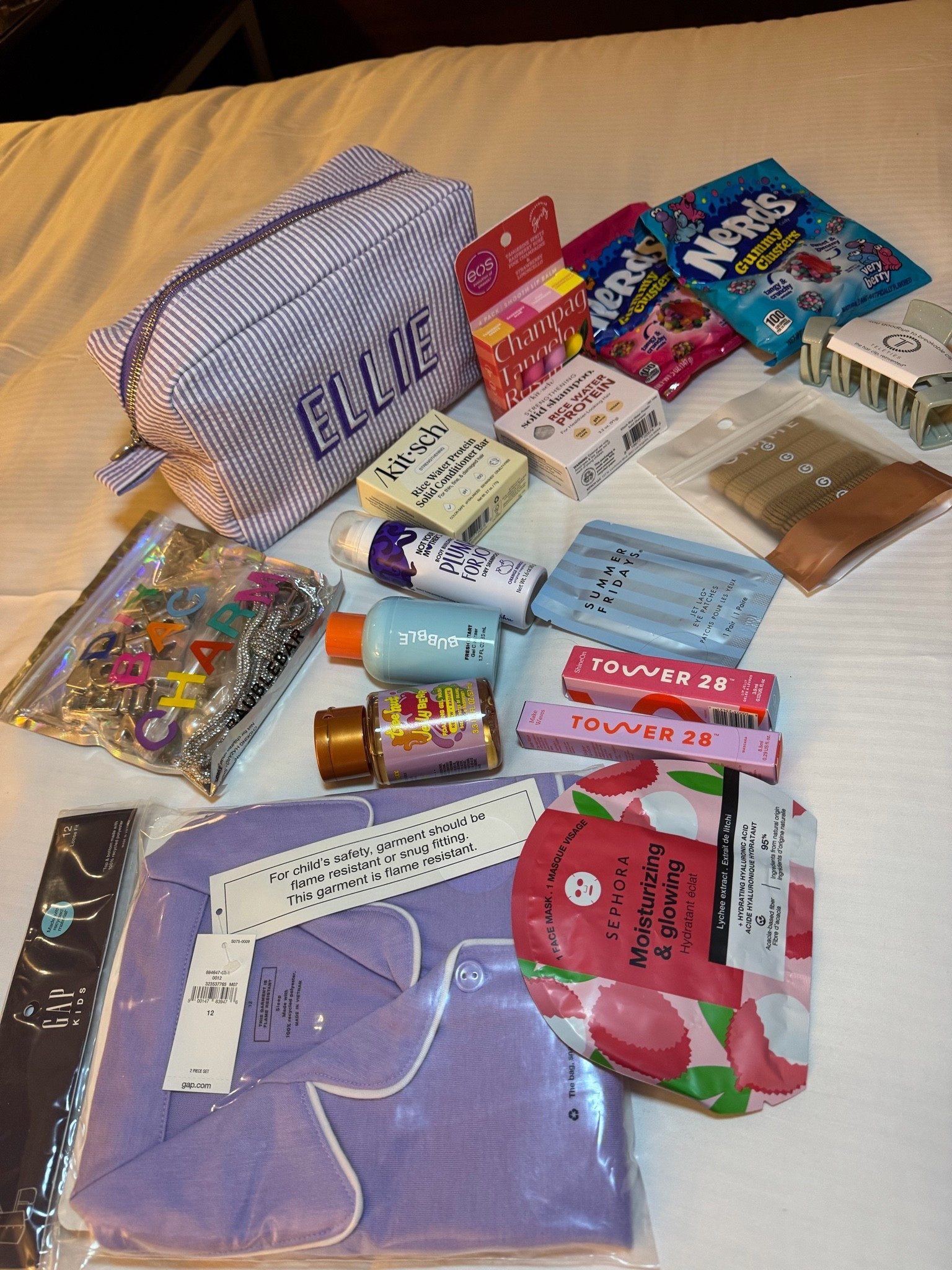 Birthday gift idea for a teen girl. Skin care. Sprinkled with pink bag. Gap pajamas. Nerd gummy clusters.

#LTKBeauty #LTKKids #LTKTravel