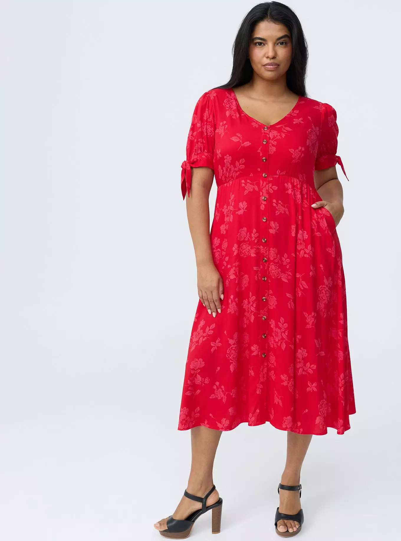 Button Down Challis Midi Dress | Torrid (US & Canada)