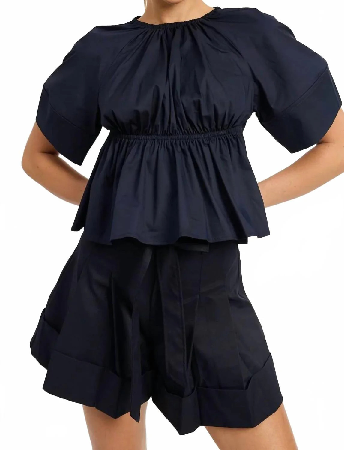 Melody Belted Shorts In Black | Shop Simon