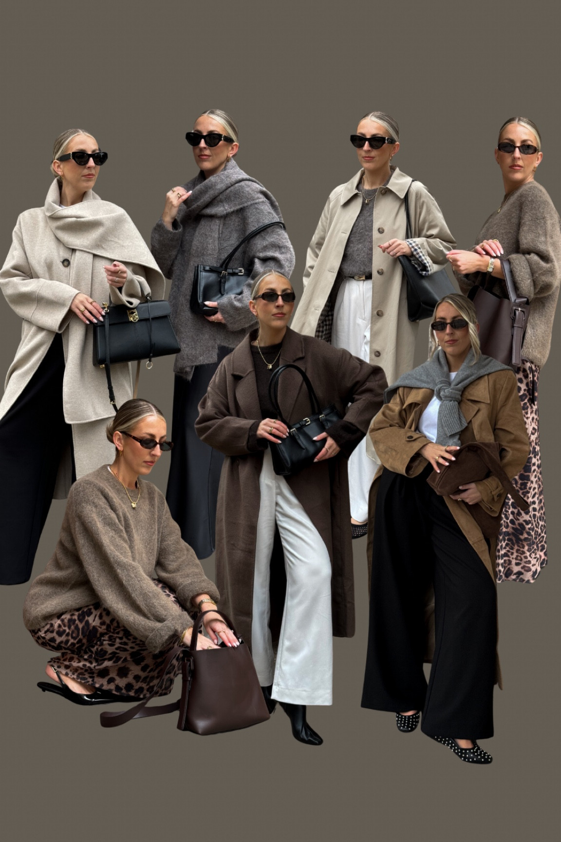 Autumn outfit round up 🖤🍂

Coats, trench coat, wool coat, knitwear, scarf jacket, white trousers, black trousers 

#LTKautumn #LTKwinter #LTKCyberWeek
