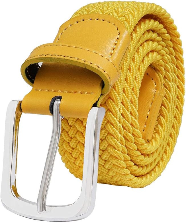 Falari Men Women Multicolored Elastic Stretch Braided Belt Canvas Fabric Woven No Holes Belt | Amazon (US)