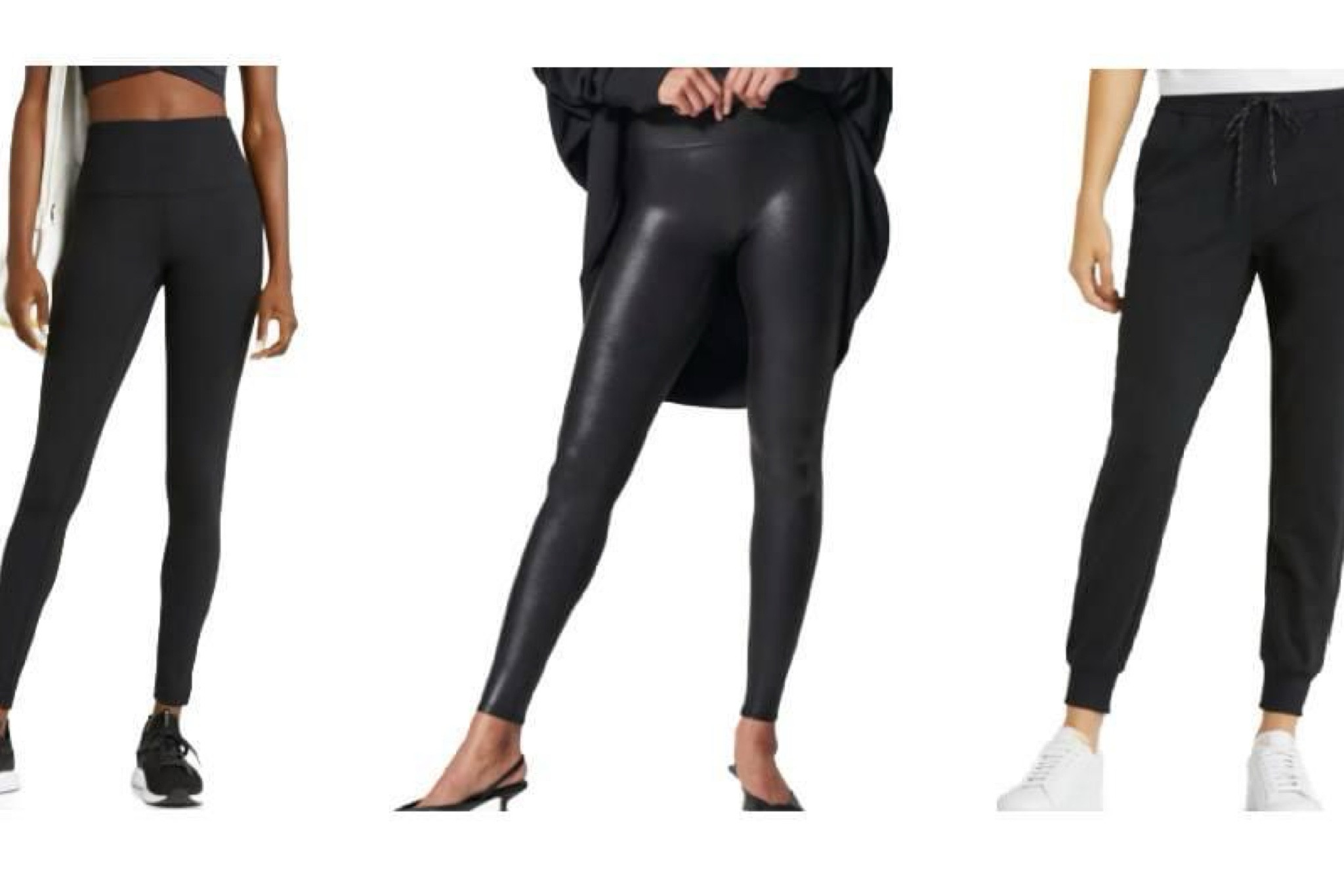 The best leggings on sale in the Nordstrom sale!! I own all of these and they're so good! 
Left: everyday, Middle: faux leather, Right: Joggers
**check your status online as to when you can shop the sale! I'm able to start shopping tomorrow, woo!! And it's open to everyone (non-cardholders) on Monday!

#LTKxNSale #LTKSummerSales #LTKSaleAlert