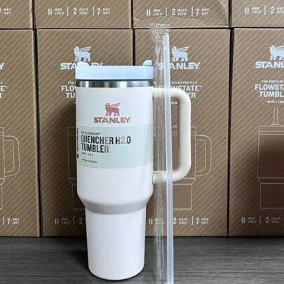 STANLEYs Premium 40 OZ H2.0 Stainless Steel Tumbler With Handle And Straw For Water, Iced Tea Or Coffee, 40oz Vacuum Insulated Thermal Water Bottle Fo | SHEIN