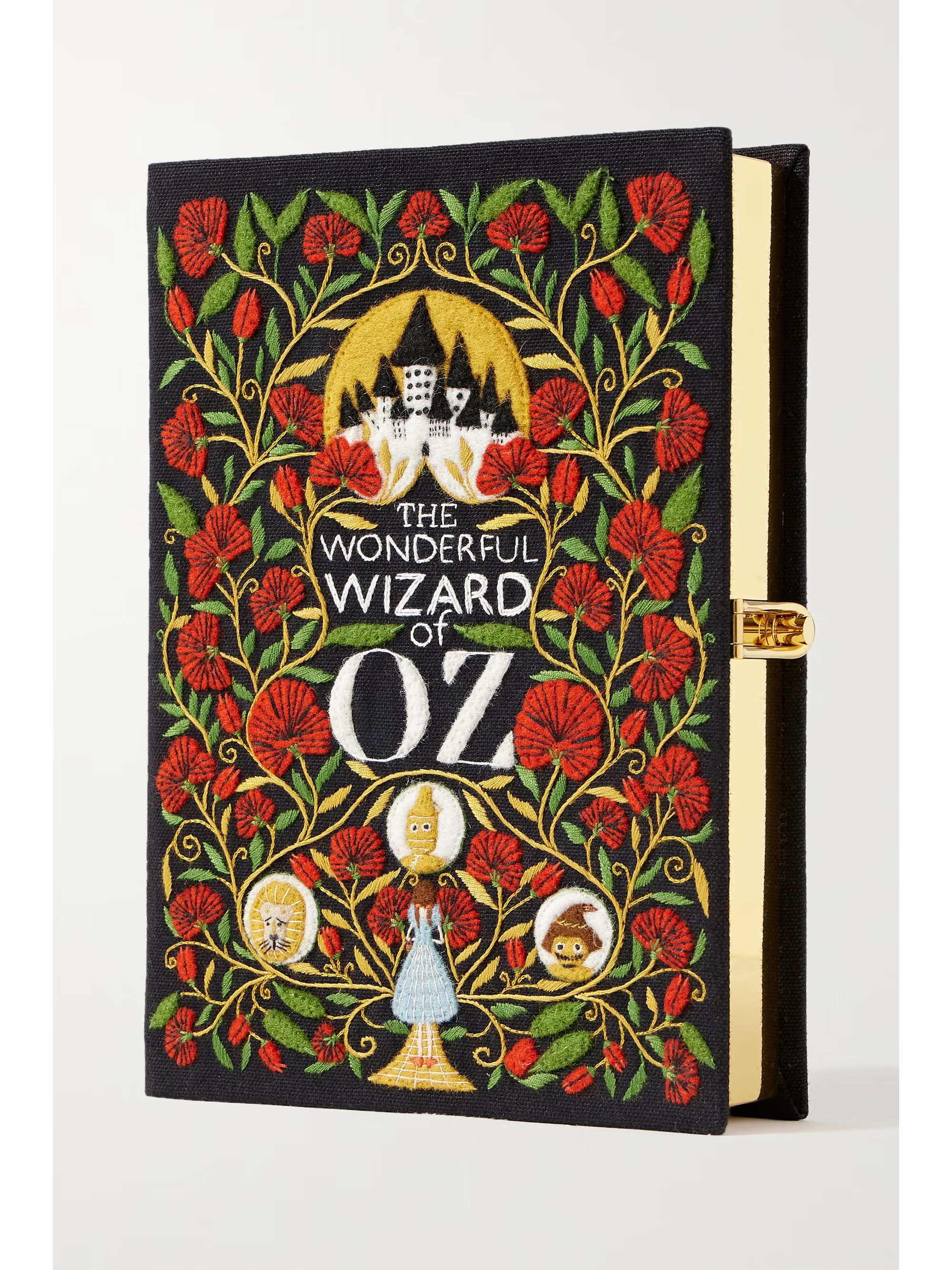 OLYMPIA LE-TAN The Wonderful Wizard of Oz embroidered appliquéd canvas clutch | NET-A-PORTER | NET-A-PORTER (US)