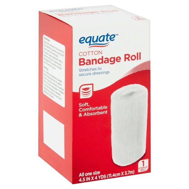 Equate Soft & Absorbent Cotton Bandage Roll, 1 Count - Walmart.com | Walmart (US)