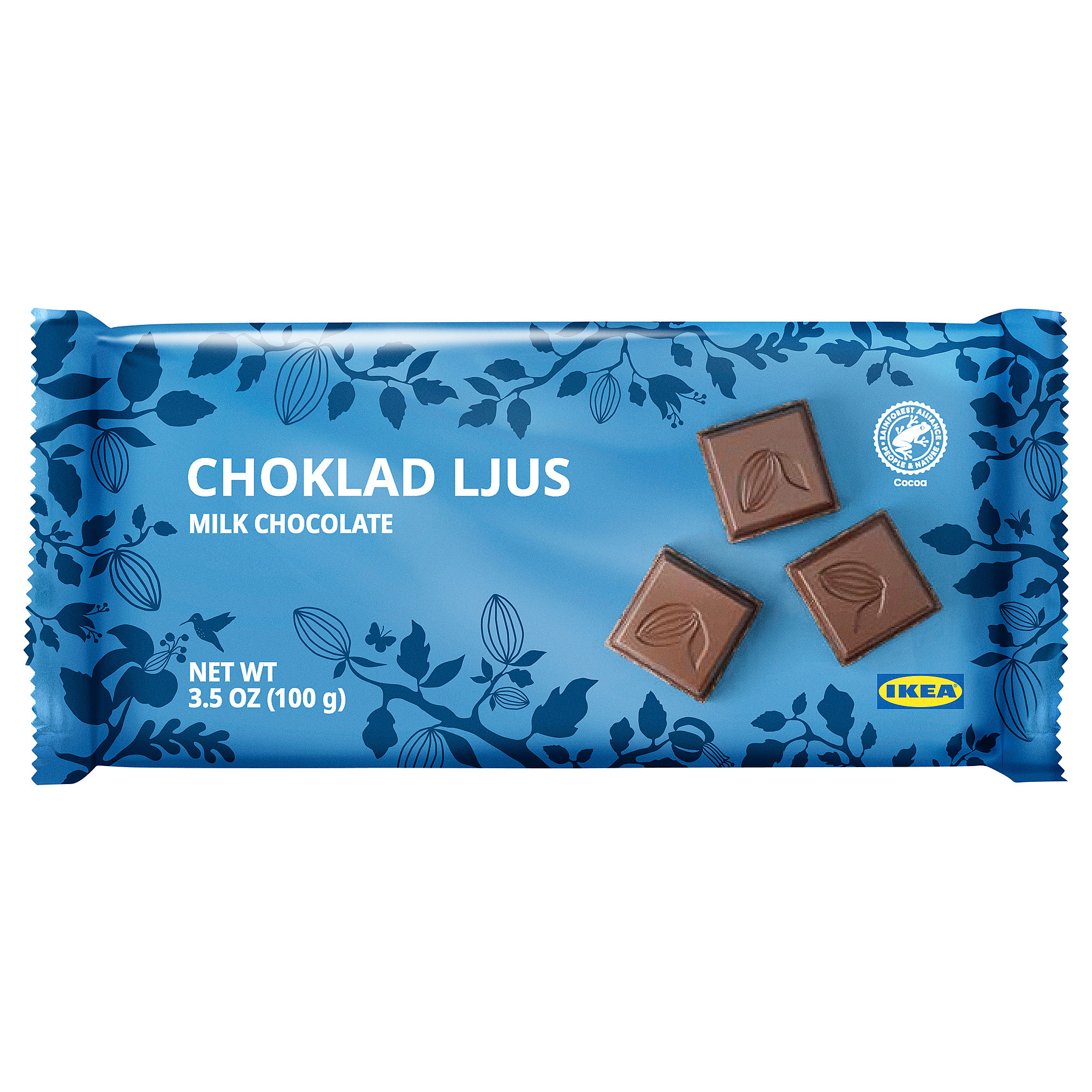 CHOKLAD LJUS Milk chocolate bar, Rainforest Alliance Certified, 4 oz | IKEA US