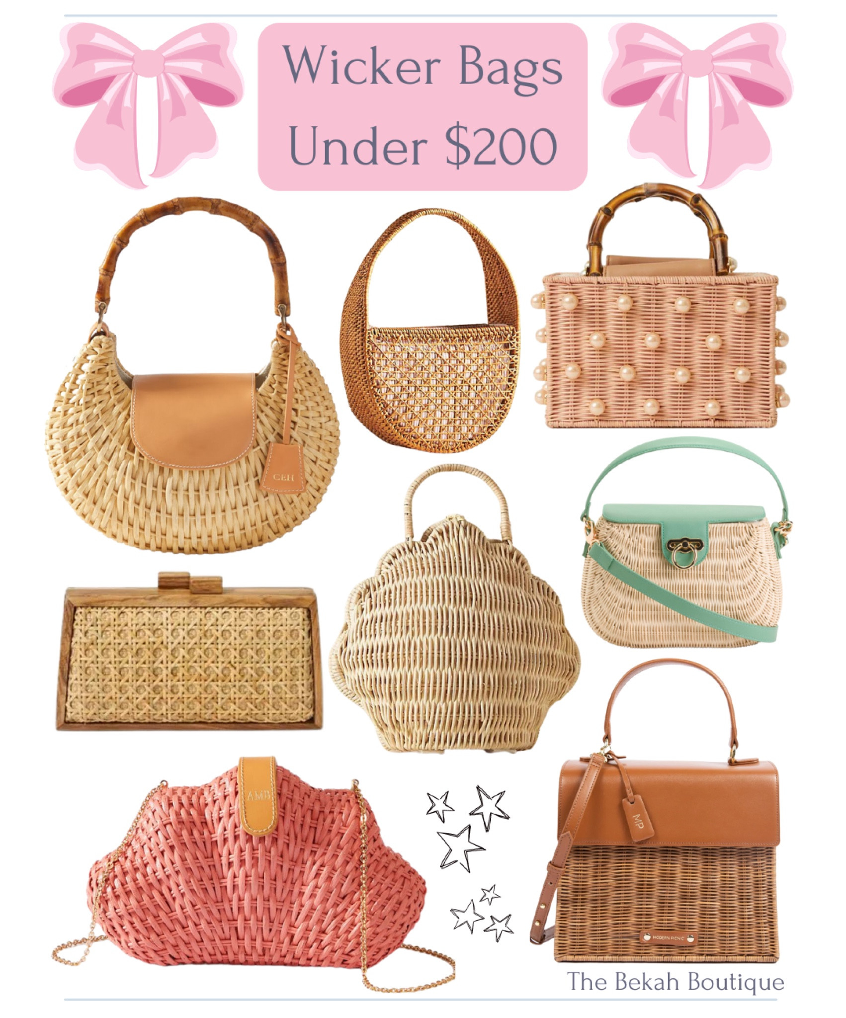 A timeless wicker bag is the perfect accessory for spring and summer. 🌸 I’m sharing an edit of my favorite wicker and rattan handbags under $200 today on The Bekah Boutique. My favorite is one from Modern Picnic - it looks like a gorgeous bag from the outside but is actually a LUNCHBOX. It’s perfect for anyone who works in the office. 

Wicker bag, wicker bags, wicker, bag, handbag, purse, rattan, rattan bag, rattan bags, pearl, pearl bag, clutch, seashell, shell, seashell bag, shell bag, shell clutch, seashell clutch, crossbody bag, top handle bag, lunchbox, wicker lunchbox, modern picnic, Anthropologie, mark and graham, tj maxx, btb Los Angeles, Nordstrom, j.mclaughlin, wicker shell bag

#LTKitbag #LTKunder100