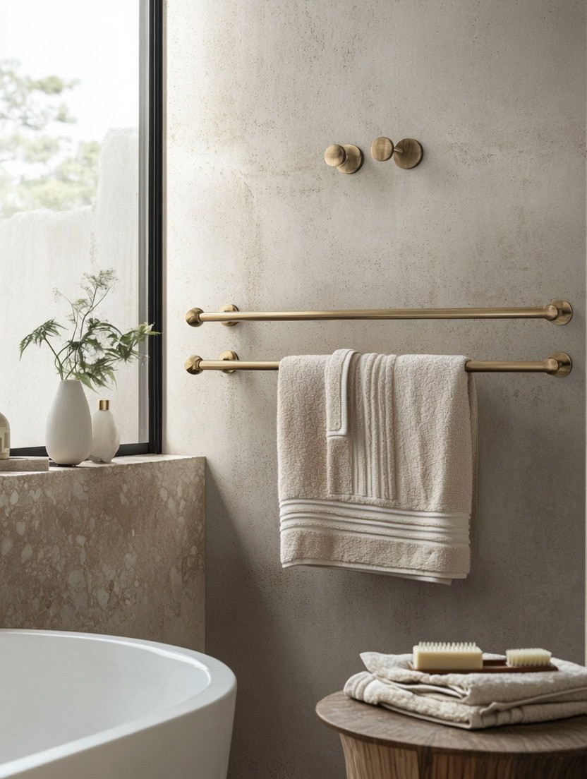 A bathroom refresh doesn’t have to be complicated to feel elevated. These brushed gold vintage-style towel bars are a simple upgrade that instantly adds warmth, character, and quiet luxury to any bathroom. Whether your space is modern, all white, dark and moody, or classic, brushed gold hardware blends effortlessly and brings that boutique hotel feel home. The soft patina finish feels timeless rather than trendy, making it perfect for a long-term bathroom update. Style them with plush neutral towels to enhance the spa-like atmosphere and create a space that feels calm, intentional, and beautifully put together. If you’re planning a 2026 bathroom refresh, this is one of those small details that makes a surprisingly big impact.

bathroomrefresh
brushedgolddetails
quietluxurybathroom
hotelstylebathroom
bathroomhardwareinspo
modernclassicbath
elegantanddrivenhome 

 #LTKHome
