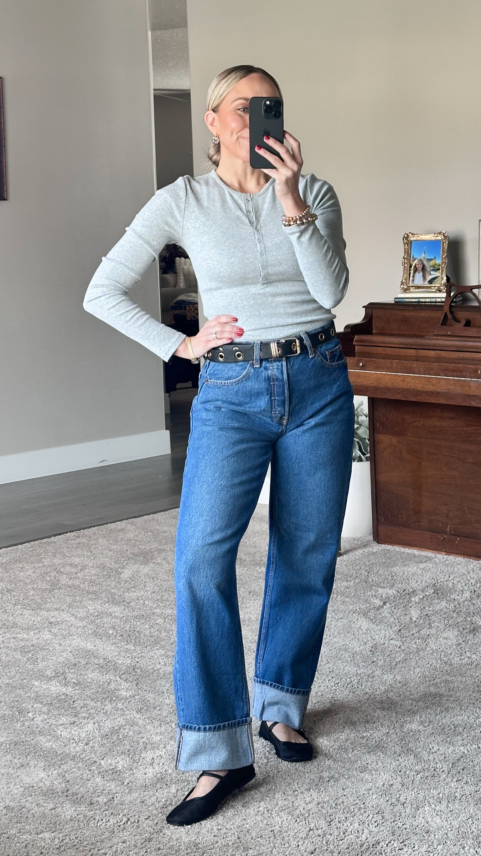 Target jeans for the win! Paired with a great basic Henley for a fun and easy mom look. 

#LTKWatchNow #LTKStyleTip #LTKFindsUnder50