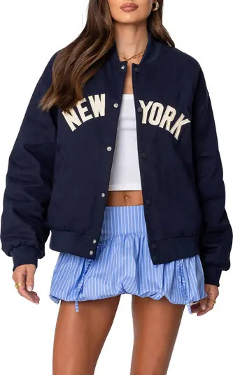 Big Apple Oversize Bomber Jacket | Nordstrom
