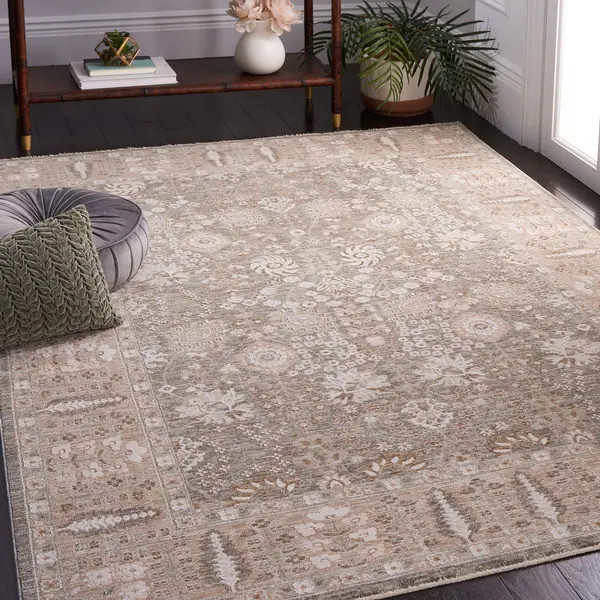SAFAVIEH Willow Slip Resistant Mioko Vintage Oriental Rug - 8' x 10' - Sage/Beige | Bed Bath & Beyond