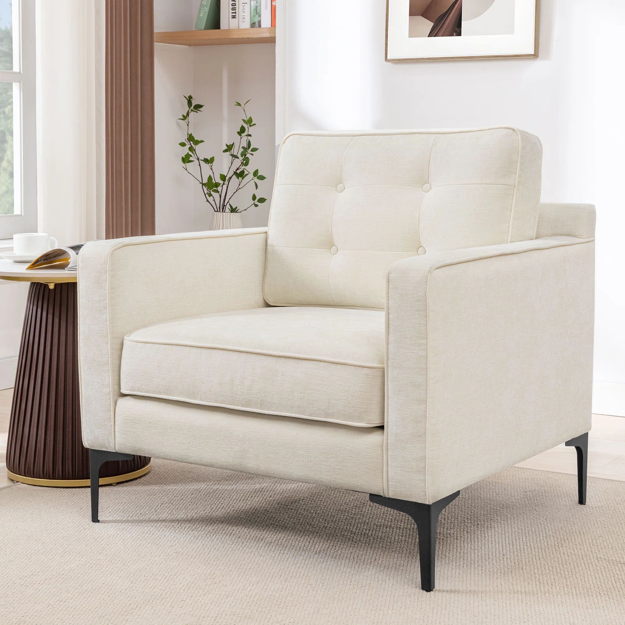 Lavoris 34.3'' Wide Tufted Armchair | Wayfair North America