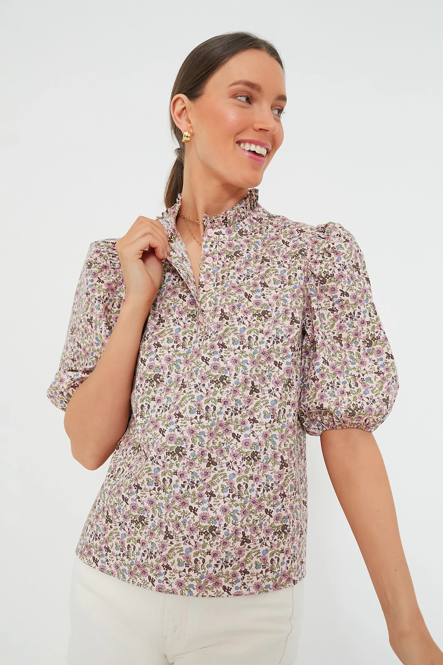 Blush Floral Florence Blouse | Tuckernuck (US)