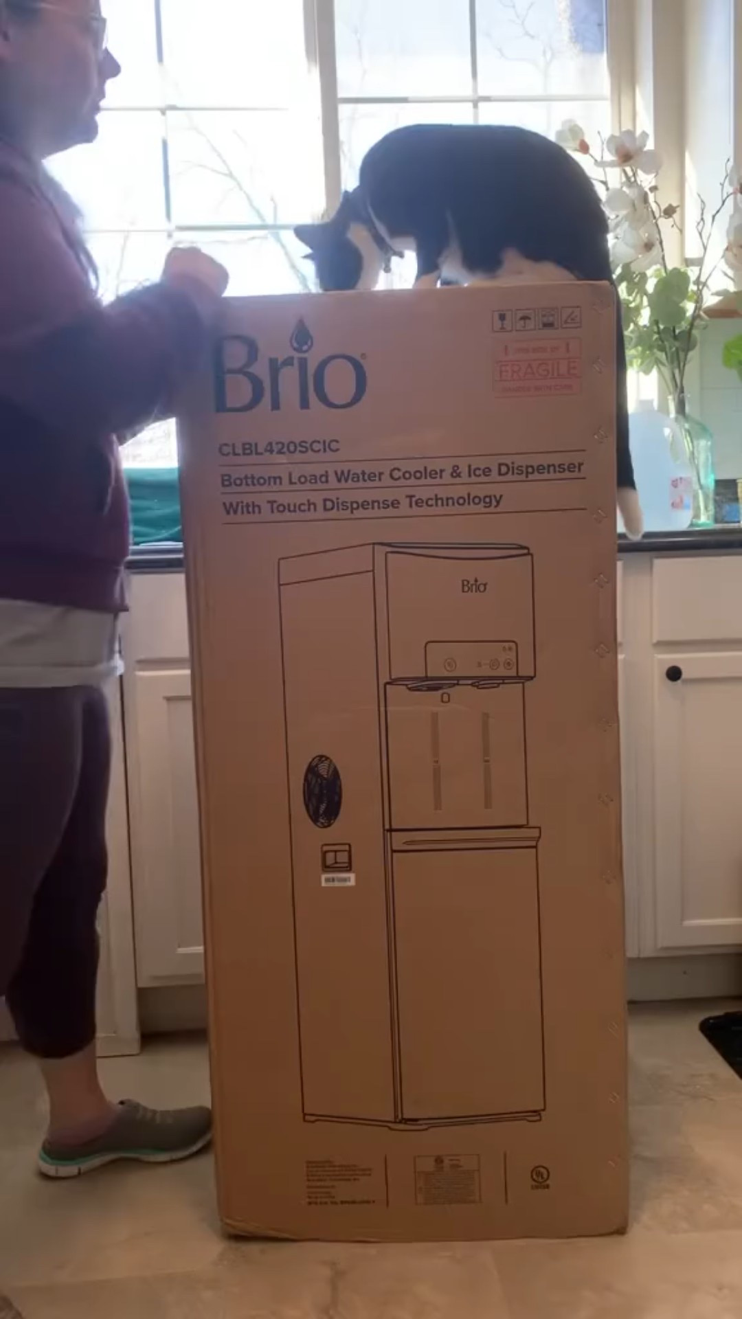 This thing is a dream! I’ve never had a water cooler before so I’m not sure what’s standard and what’s extra about this but this thing has everything I could possibly think a cooler could have. It has ice, hot water, cold water, a night light, UV light to sanitize the dispenser, it holds both 3 and 5 gallons, and it overall looks very nice. We are in the process of finding a designated spot for it. Now I need a water jug storage rack!
.
.
#brio #briowater 

#LTKFamily #LTKActive #LTKHome