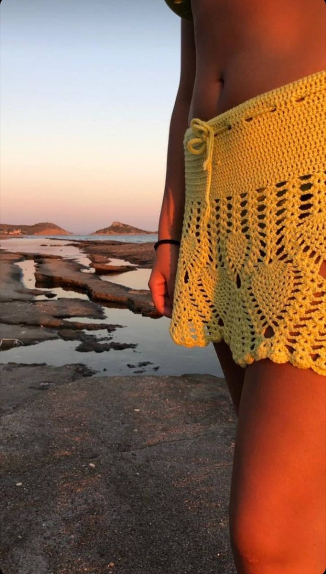Mini Crochet Skirt Beach Wear, Bikini Cover Up, White, Sand, Blue, Orange, Fuchsia, Lemon Mold | Etsy (US)